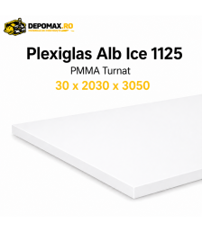Plexiglas Alb Ice 1125 PMMA turnat 30 x 2030 x 3050 mm